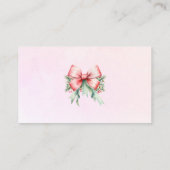 Winter Pink Christmas tree books for baby ticket  エンクロージャーカード (裏面)