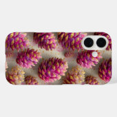 Winter Pink Pine Cones with Golden Accents Case-Mate iPhoneケース (裏面 (横))