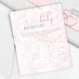 Winter Pink Snowflake Baby Bucket List