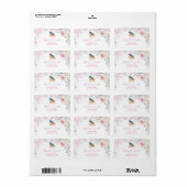 Winter Pink Snowflake Sleigh Baby Shower Address ラベル (フルシート)