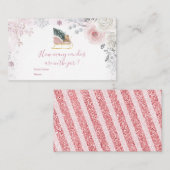 Winter Pink Snowflake Sleigh How Many Candies エンクロージャーカード (正面/裏面)