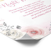 Winter Pink Snowflake Sleigh Late Night Diapers ポスター (角)