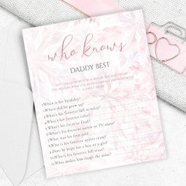 Winter Pink Snowflake Who Knows Daddy Game