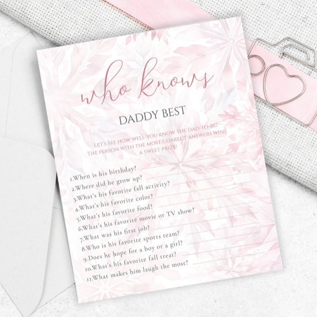 Winter Pink Snowflake Who Knows Daddy Game (クリエイターアップロード済み)