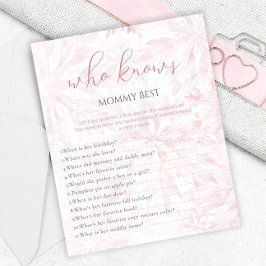 Winter Pink Snowflake Who Knows Mommy Game