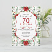 Winter Poinsettiaサプライズ70th誕生日パーティー 招待状 (スタンド正面)