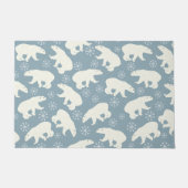 Winter Polarシームレスなパターン+アイディア ドアマット (正面)