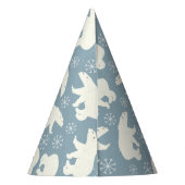 Winter Polarシームレスなパターン+アイディア パーティーハット (裏面)