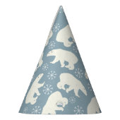 Winter Polarシームレスなパターン+アイディア パーティーハット (左)