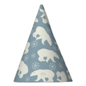 Winter Polarシームレスなパターン+アイディア パーティーハット (右)