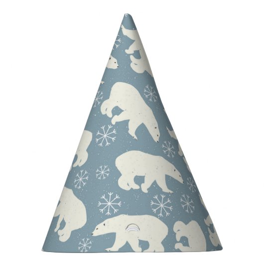 Winter Polarシームレスなパターン+アイディア パーティーハット (右)