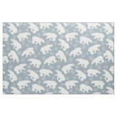 Winter Polar Bearシームレスパターン+アイディア ファブリック (ファットクウォーター)