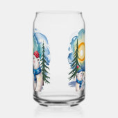 Winter Polar Bear Family Christmas  ガラス缶 (左)