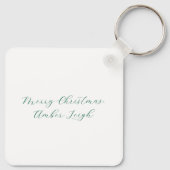 Winter Polar Bear Family Christmas Customized キーホルダー (裏面)