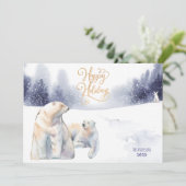 Winter Polar Bears Happy Holidays写真 (スタンド正面)