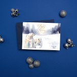 Winter Polar Bears Happy Holidays写真<br><div class="desc">ホッキョクグマとスクリプトタイポグラフィ「ハッピーホリデー」のこの冬のシーンで、あなたの休日のスピリットを明るくする。文字テンプレート前面と写真テンプレート背面。</div>