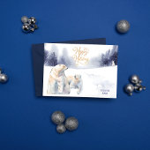 Winter Polar Bears Happy Holidays写真