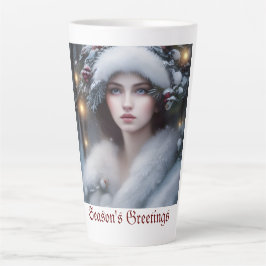 Winter Princess Custom Holiday カフェラテマグ