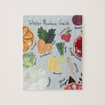 Winter Produce  ジグソーパズル<br><div class="desc">Winter produce illustrated guide of fruits and vegetables. Hand illustrations of juicy citrus and crisp fresh vegetables. 

A little something extra thoughtful for your gardening friend.</div>