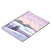 Winter Purple Hills Watercolor Painting ノートブック (左側)
