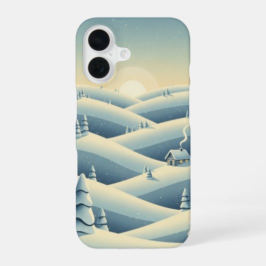 Winter Quiet Hills iPhone 16ケース (裏面)