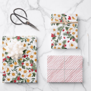 Winter Rabbit Floral   旧正月 ラッピングペーパーシート