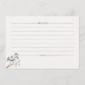 Winter Recipe Card – Kitchen Stationery 案内状 (裏面)