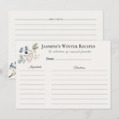 Winter Recipe Card – Kitchen Stationery 案内状 (正面/裏面)