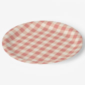 Winter Red Christmas Silly Goose  1st birthday ペーパープレート (アングル)