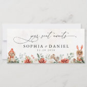 Winter Red Pinecone Wedding Head Table Sign (正面)