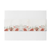 Winter Red Pinecone Wedding Invitation Belly Band 招待状ベリーバンド (裏面例)