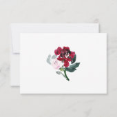 Winter Red & White RoseディナーオプションRSVP 出欠カード (裏面)