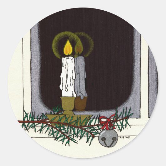 Winter Reflectionsステッカー ラウンドシール (正面)