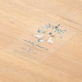 Winter Reindeer Baby Shower Invitation アクリル招待状 (レイダウン)