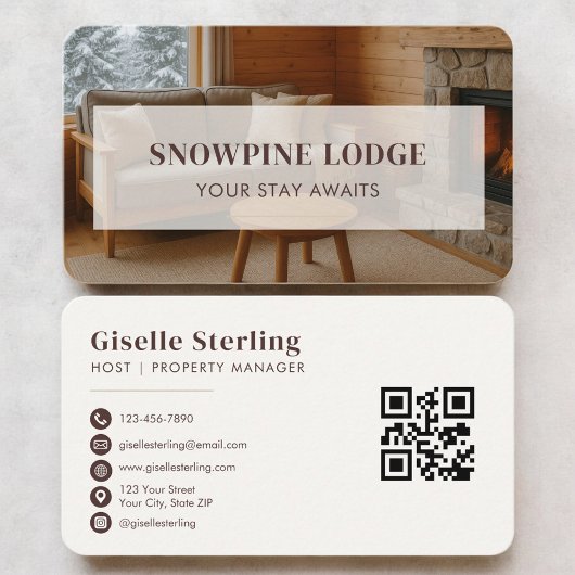 Winter Rental Property QR Code 名刺