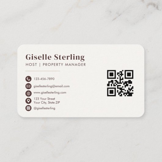 Winter Rental Property QR Code 名刺 (裏面)