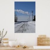 Winter Road Scenery QC(カナダ) ポスター (キッチン)
