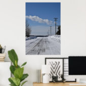 Winter Road Scenery QC(カナダ) ポスター (ホームオフィス)
