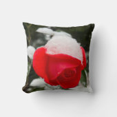 Winter Rose Throw Pillow クッション (正面)