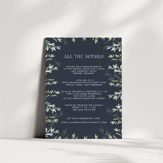 Winter Sageゲスト情報カード エンクロージャーカード