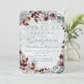 Winter Sage Brown 素朴 Virtual結婚's 招待状 (スタンド正面)