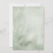 Winter Sage Green Bow Merry Little Bridal Shower 招待状 (裏面)