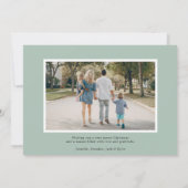 Winter Sage Photo数々の Holiday Card、バックフォト付き シーズンカード (裏面)