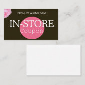 Winter Sale In-Store Coupon 割引カード (正面/裏面)