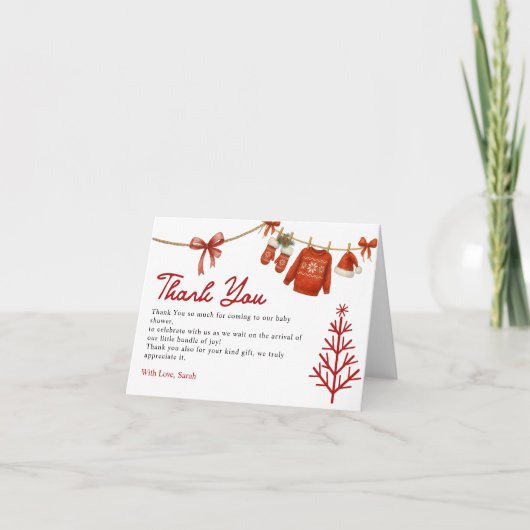 Winter Santa  サンキューカード (正面)