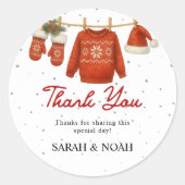 Winter Santa  ラウンドシール (正面)