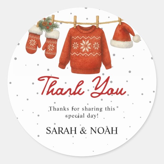 Winter Santa ラウンドシール (正面)