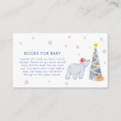 Winter Santa Polar Bear Books For Baby Shower エンクロージャーカード (正面)