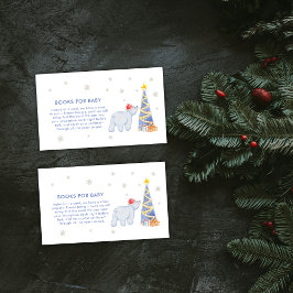 Winter Santa Polar Bear Books For Baby Shower  エンクロージャーカード