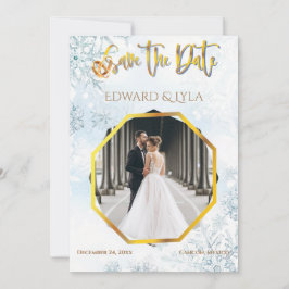 Winter Save the Date Photo結婚式招待状 シーズンカード